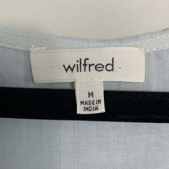 Aritzia Wilfred Peplum Sleeveless Top Light Blue Size Medium - Picture 8 of 9